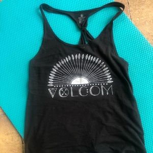 Black Volcom  twisted back tank top